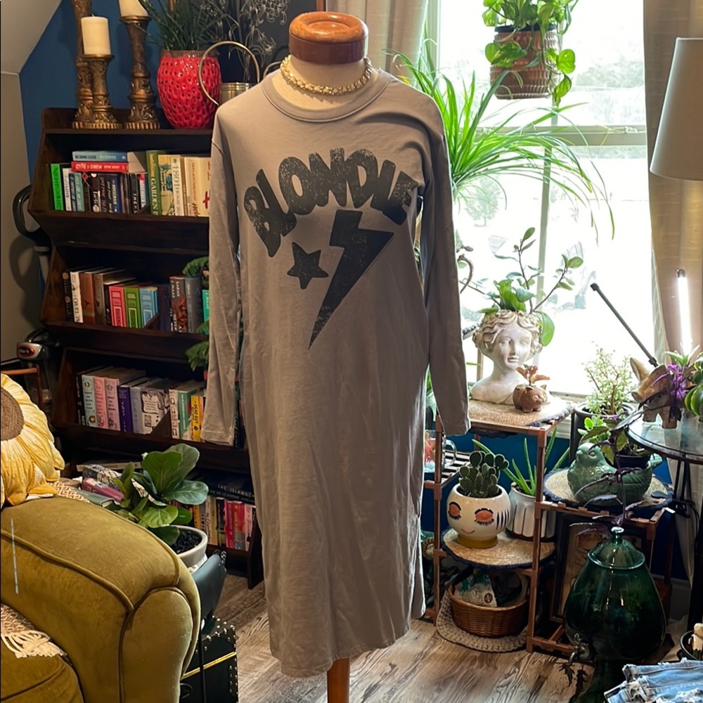 Gray Long Sleeve Blondie Dress